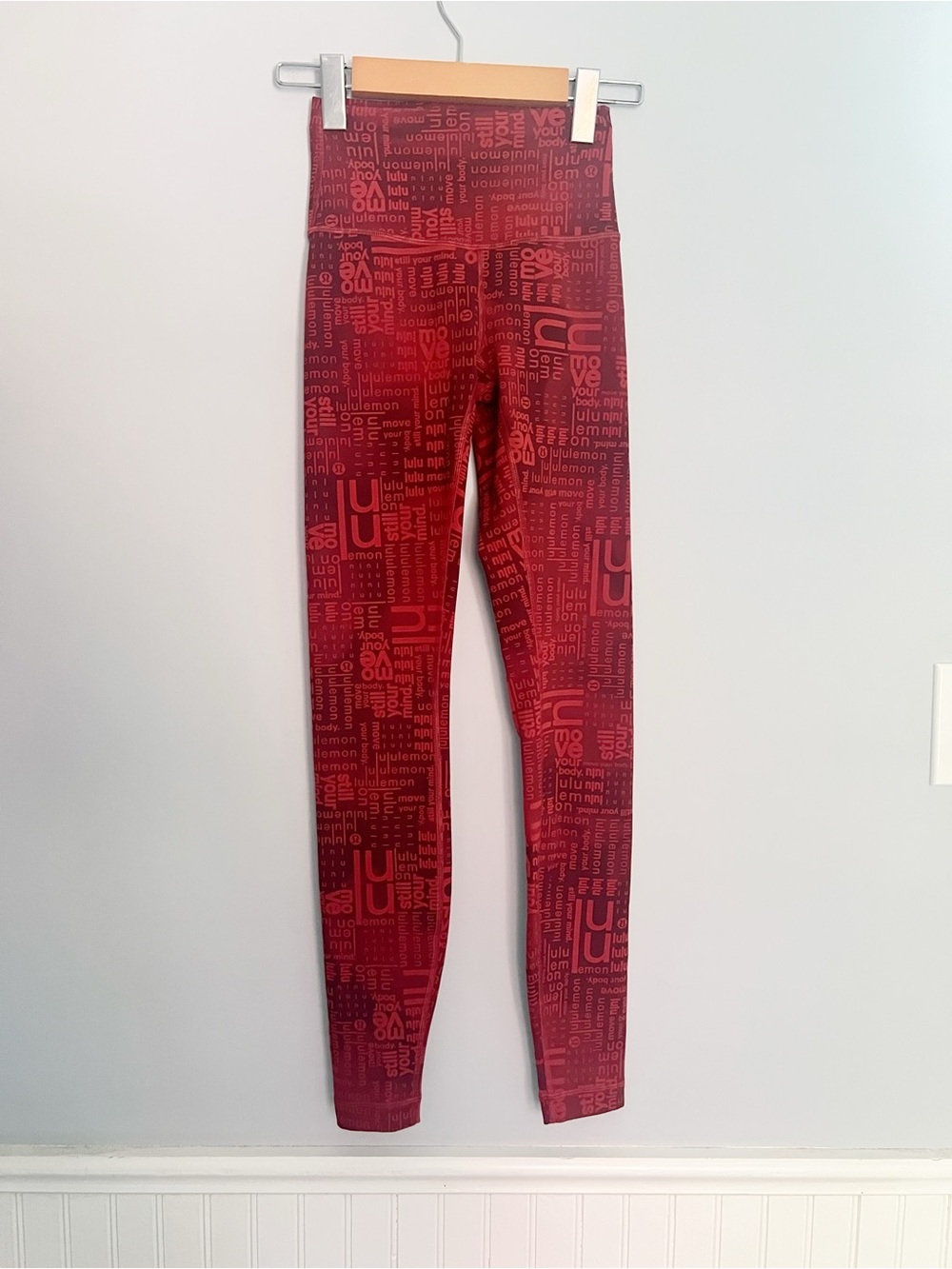 Lululemon Wunder Train High-Rise Tight 25" Ombre Red Multi Size 2 - Picture 2 of 7